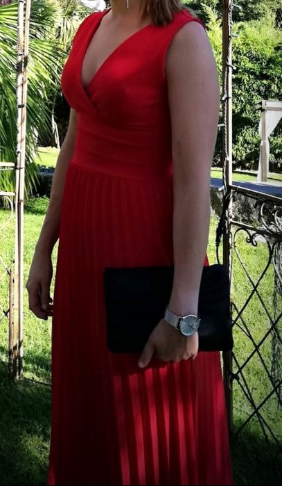 Vestido vermelho cerimónia