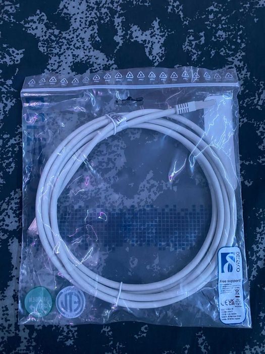 15 Network Patch Cables, Categoria 6, Branco, 3 Metros , DELTACO