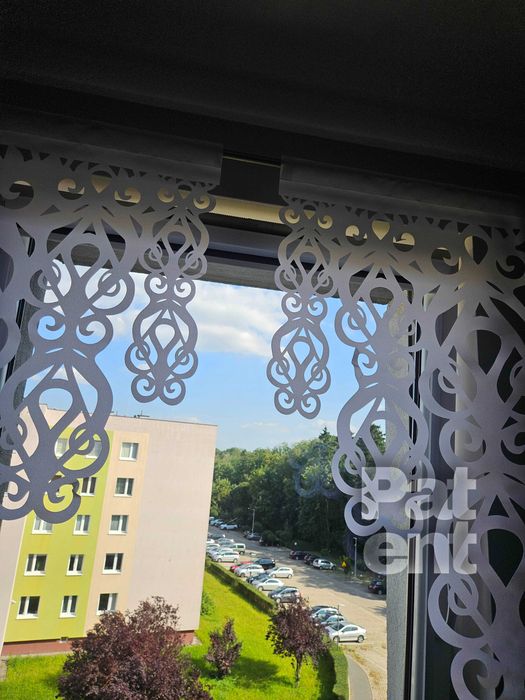 Firana panele ekranowe 60x100 cm żakardowe 2 sztuki na okno białe
