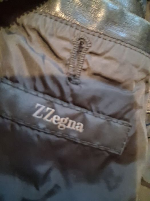 Luksusowa Kurtka męska Ermenegildo Z Zegna  bomberka M/L elementy skórzane  stan bardzo dobry