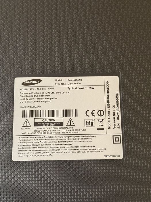 Logika Samsung BN95-02374A BN41-02110A SAMSUNG UE48H6400