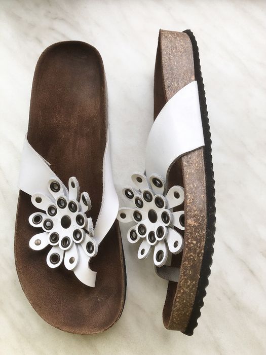 Шкіряні ортопедичні шльопанці з анатомічною устілкой Birkenstock