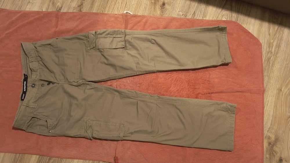 Spodnie męskie regular fit z szerokimi nogawkami