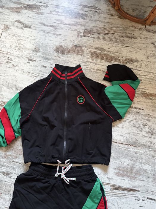 Komplet gucci gg czarny paski