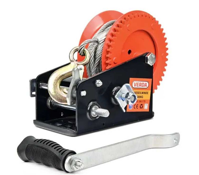 Лебедка ручная барабанная Verda 1133 кг лебідка барабана