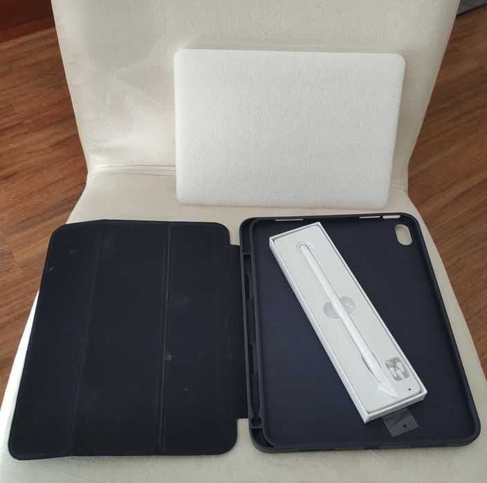 Capa nova para tablet 10" cor azul com caneta.