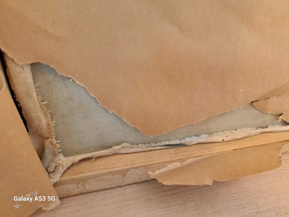 Stary obraz olejny na płótnie Afryka, Kilimandżaro Tanzania J. Makali.