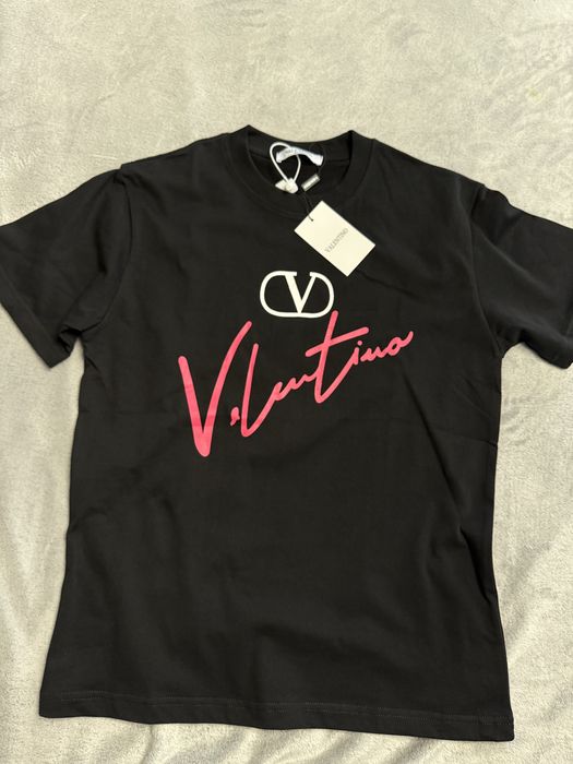 Czarny T-shirt Valentino rozmiar S