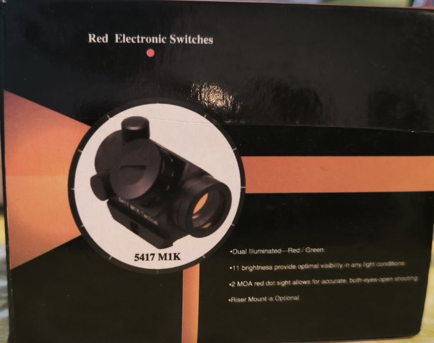 Mira Red Dot nova na caixa