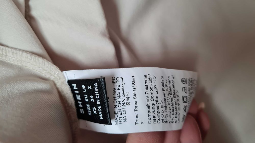 Nowy top i spódnica- komplet Shein XS/XXS