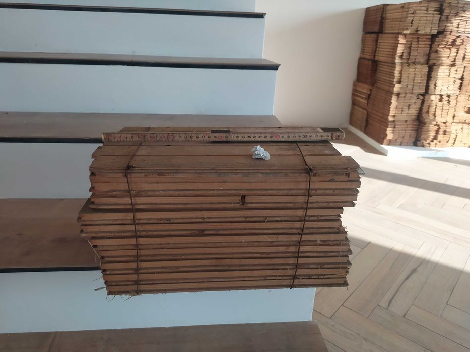 Podłoga parkiet bukowy i  brzozowy