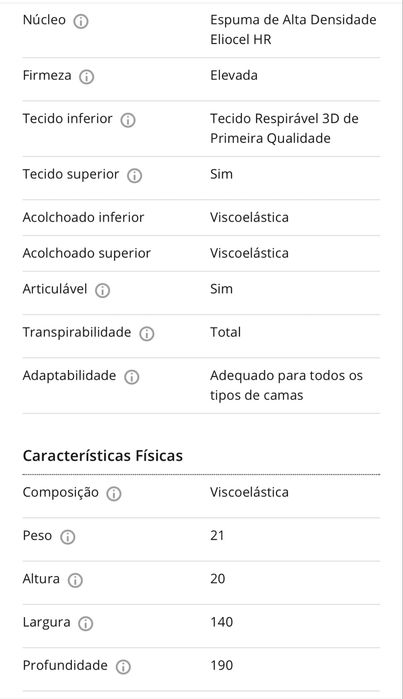 Colchão NOVO 140X190