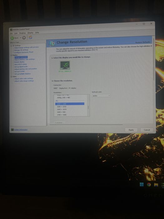 Monitor OMEN 165hz 24 polegadas