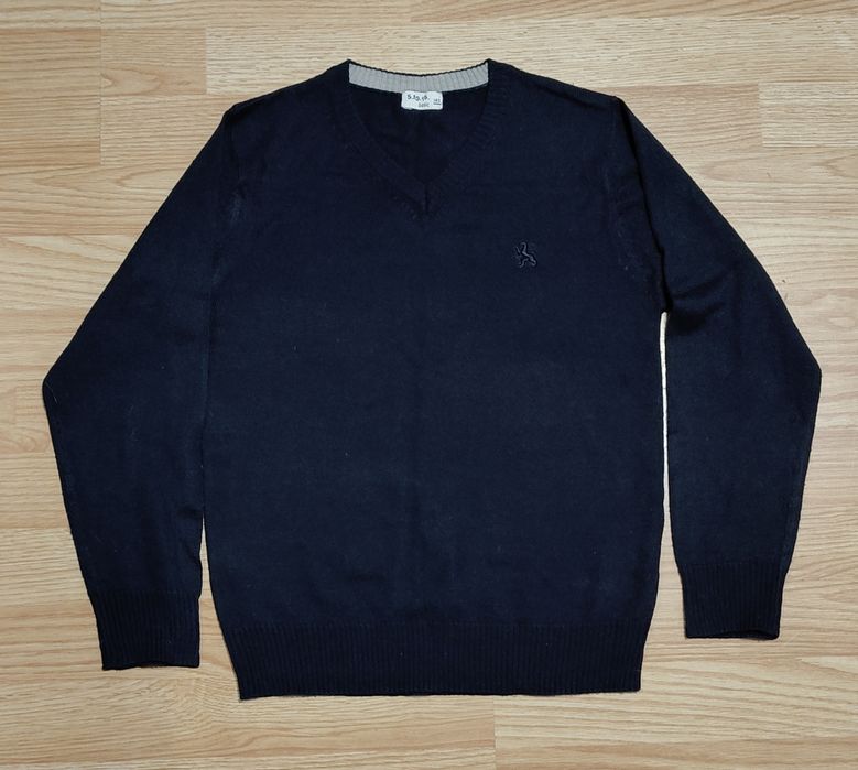 Sweter chłopięcy 5 10 15 granatowy rozm.140