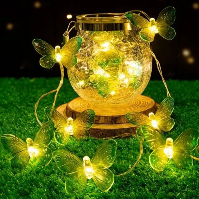 Sznurek świetlny z motylkami