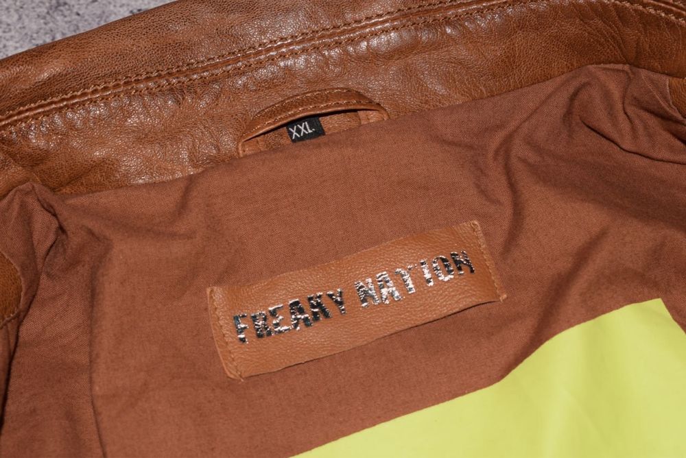 Freaky Nation Leather Biker ( Чоловіча Шкіряна Куртка Косуха)