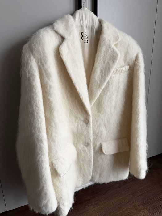 Пальто-жакет оверсайз з альпаки Bazhane