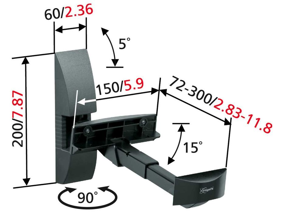 Кронштейни для акустичних колонок Vogels VLB200 (2 шт.) Кріплення