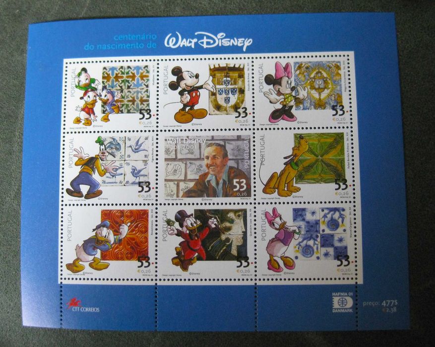 Folha Miniatura Nº 17 – Centenário do Nascimento de Walt Disney