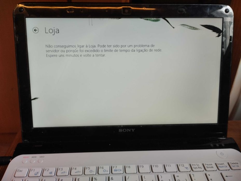 Sony VAIO – Funciona ligado à corrente | Mancha no ecrã