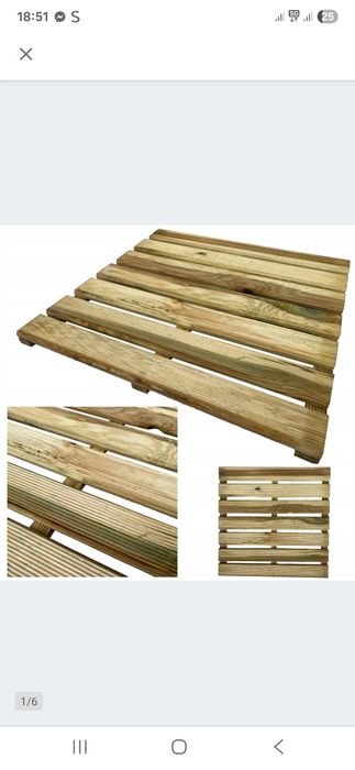 52sztuki Podesty drewniane 50x50x2,4