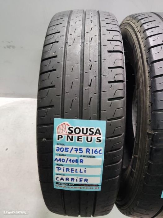 2 pneus semi novos 205-75r16c - pirelli - oferta dos portes