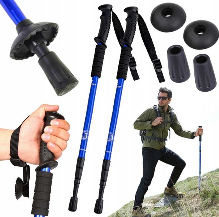 KIJE KIJKI NORDIC WALKING para 2 sztuki do chodzenia 65cm-135cm