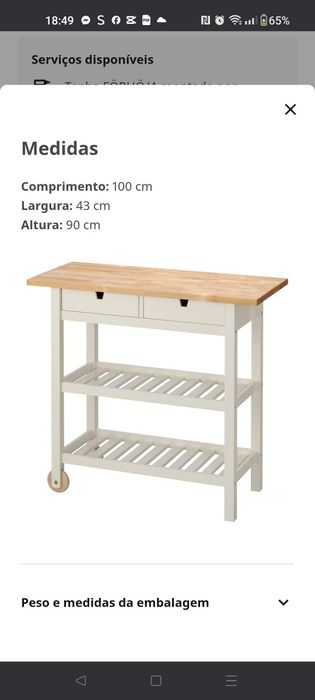 Móvel de apoio cozinha