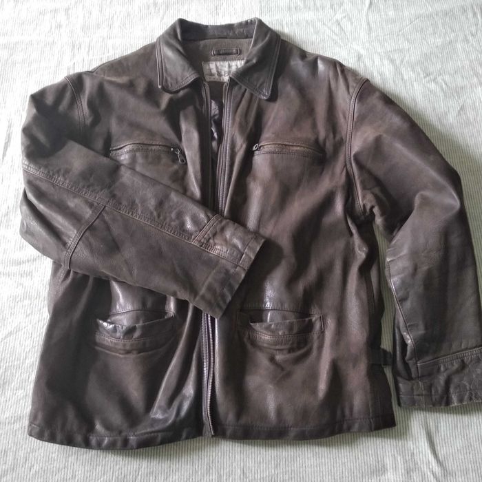 Casaco vintage em pele XXL