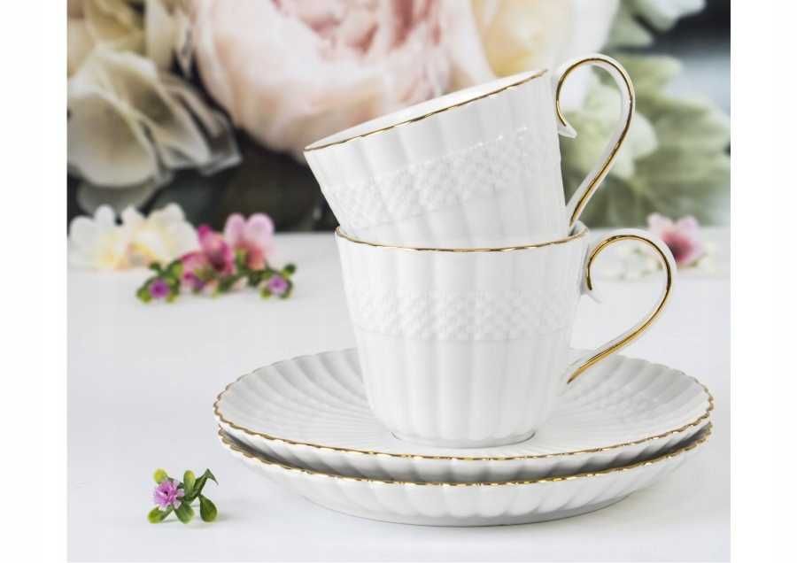 Zestaw prezentowy filiżanki (2szt.) z talerzykami (2szt.) Berry 230ml