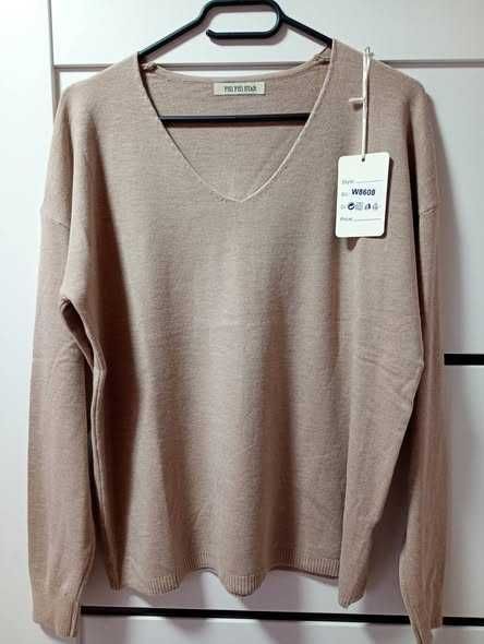 Sweterek jeden rozmiar 110-120 biust, długość 65cm