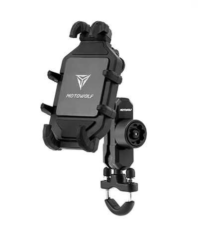 Антивібраційний тримач телефону на руль мотоцикла Motowolf 360° (00007)