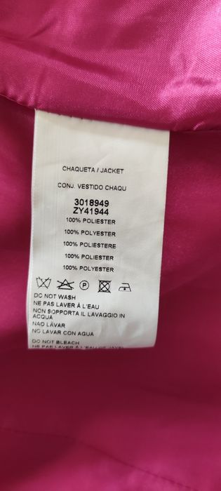 Różowy płaszcz elegancki, rękaw 3/4, Zeila donna, rozmiar L