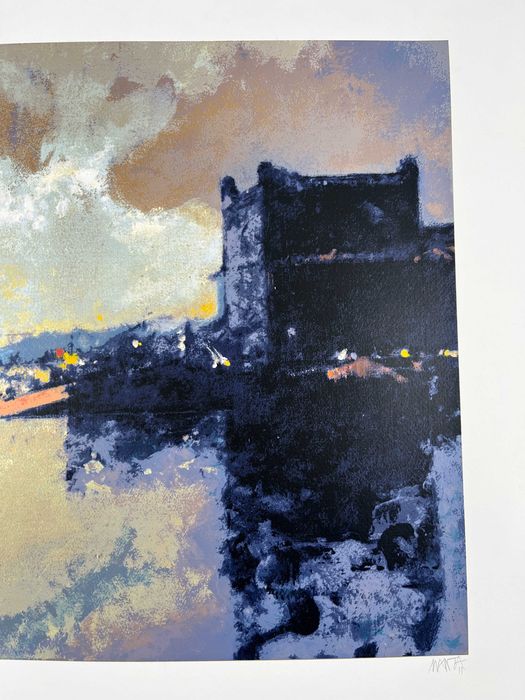 Serigrafia João Abel Manta Lisboa Terreiro Paço Emoldurada 83 x 63 cm