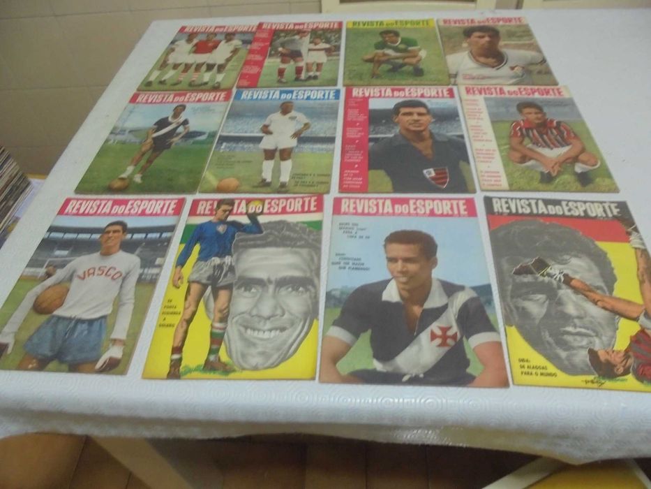 Revista do Esporte - lote de revistas brasileiras de futebol anos 60