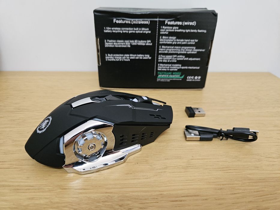 Rato Gaming Ergonómico Sem Fio