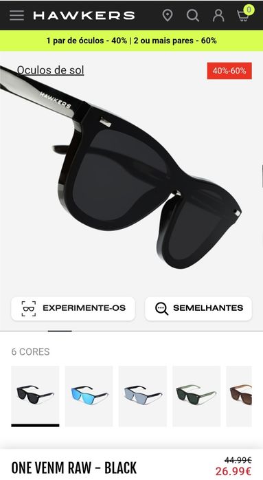 Óculos sol Hawkers novos