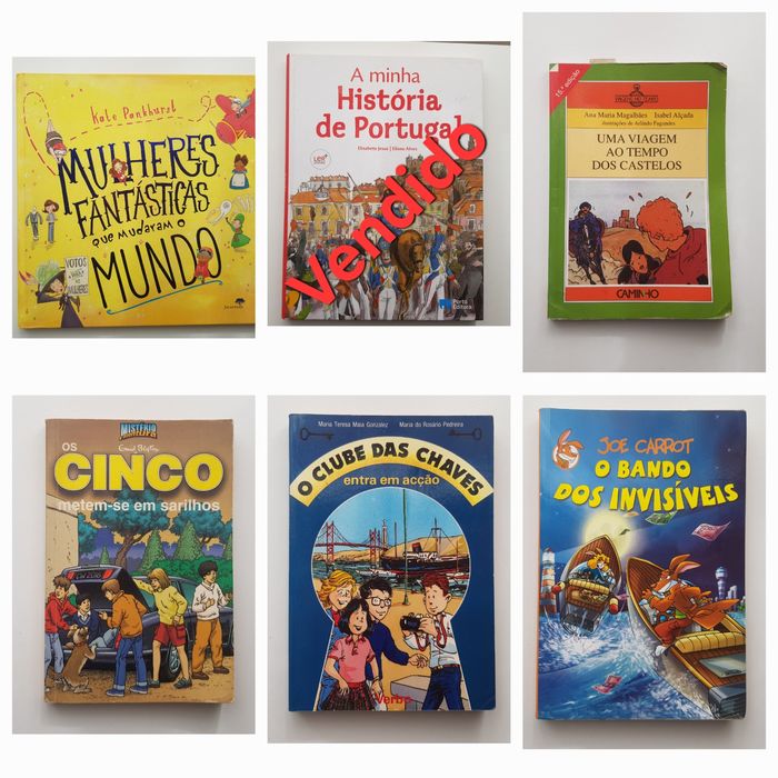 Selecção de livros para jovens, em óptimo estado, para desocupar