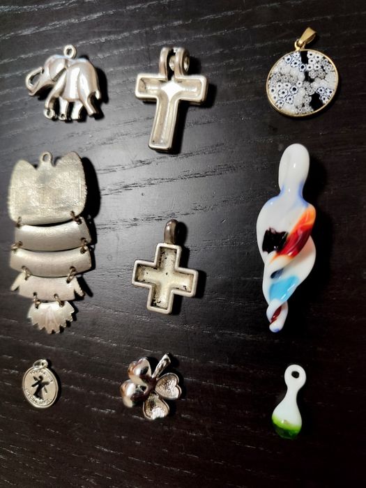 Lote de 9 Pendentes Diversos