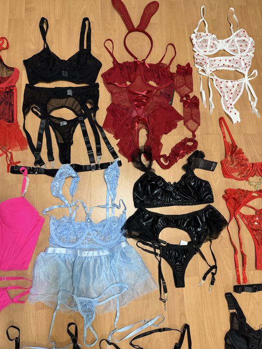 Еротична білизна белье труси ліф гартери боді пояс панчохи латекс