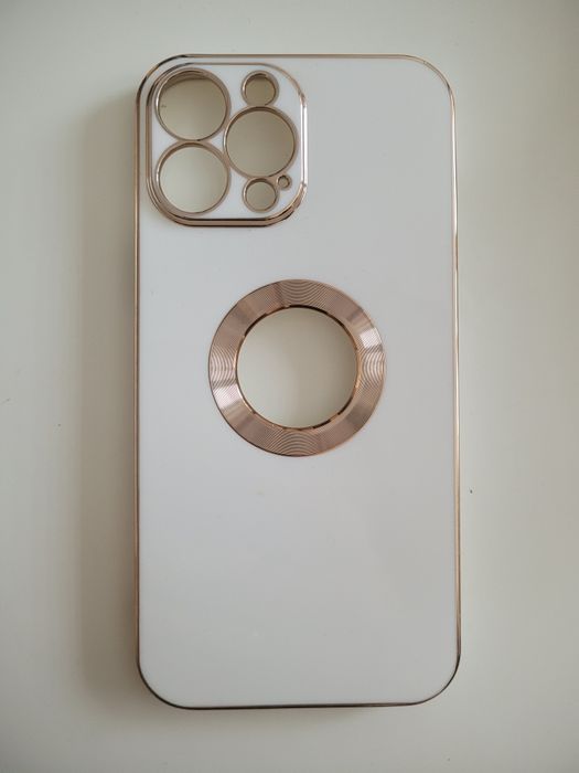 Etui biało-złote silikonowe iPhone 13 Pro i iPhone 13 Pro Max