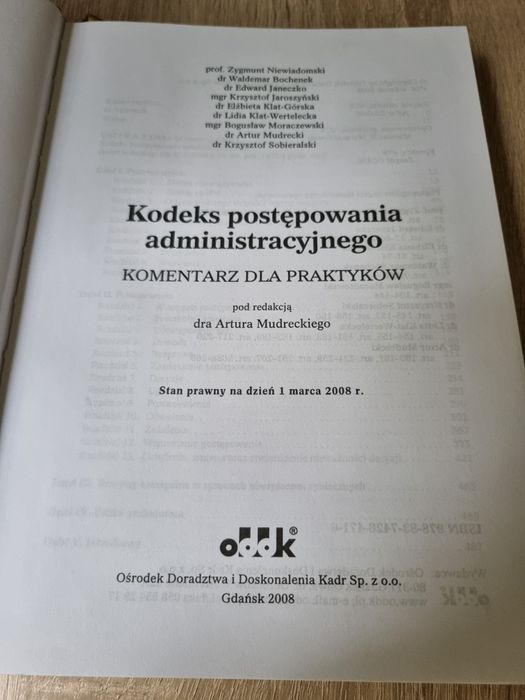 Kodeks Postępowania Administracyjnego Komentarz dla praktykantów