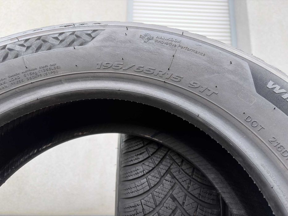 4szt zimowe 195/65R15 Hankook 7,8mm 2022r świetny stan Z1108 gwarancja