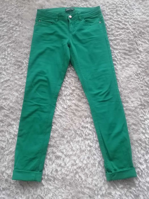 Zielone spodnie Only r. 34/36 rozciągliwe