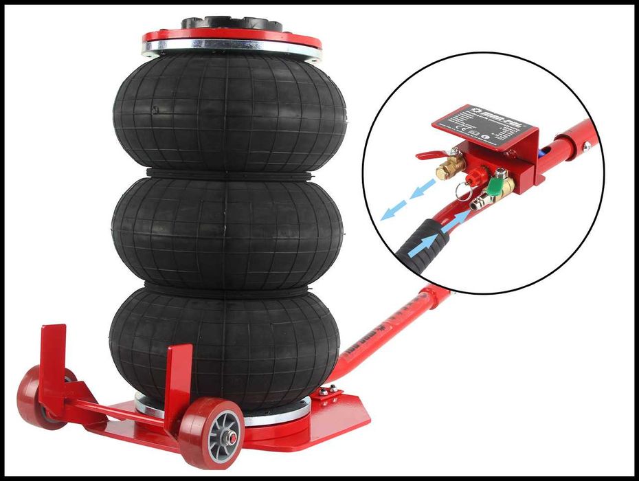 Podnośnik pneumatyczny poduszka bałwanek 3500kg max40cm, min15cm