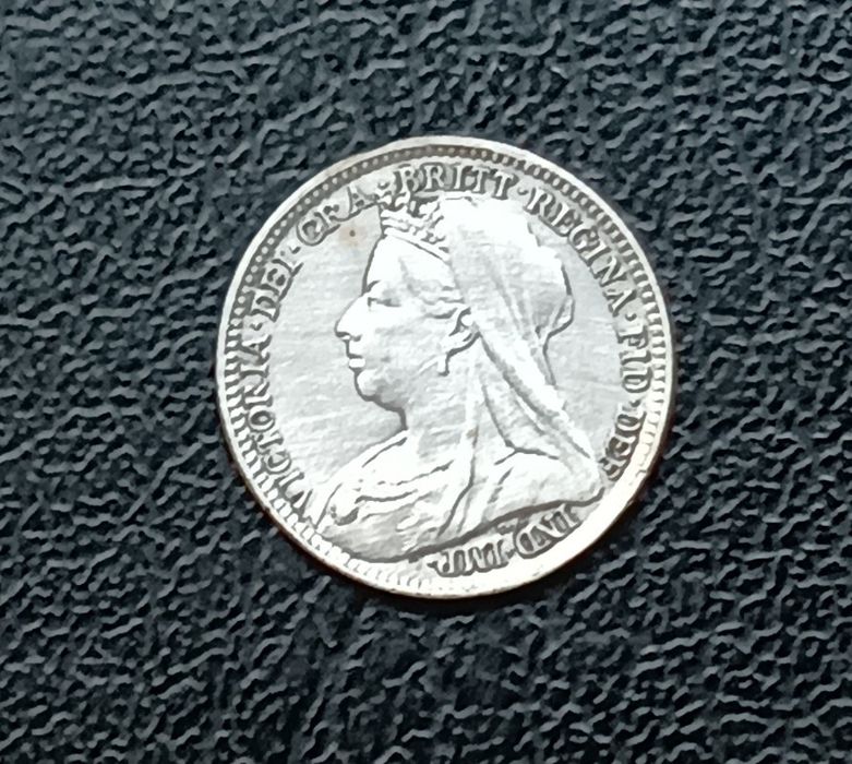 Srebrna moneta 3 Pensy 1894 Wielka Brytania Królowa Wiktoria