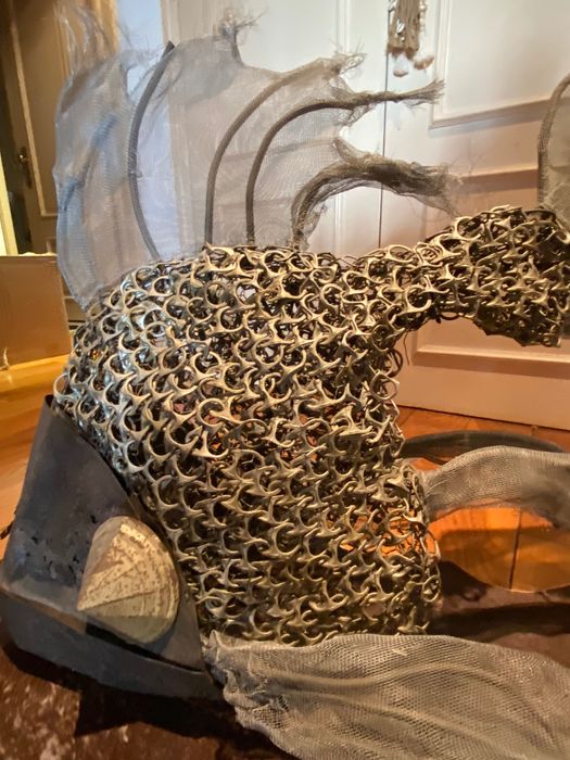 Escultura de Peixe em Ferro Furjado