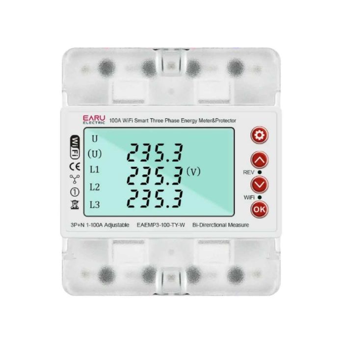 Трифазний лічильник електроенергії Wi-Fi 380В EARU Electric 100A