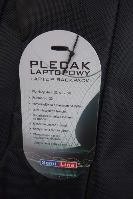 Plecak nowy SEMILINE, może być na laptopa, 23l