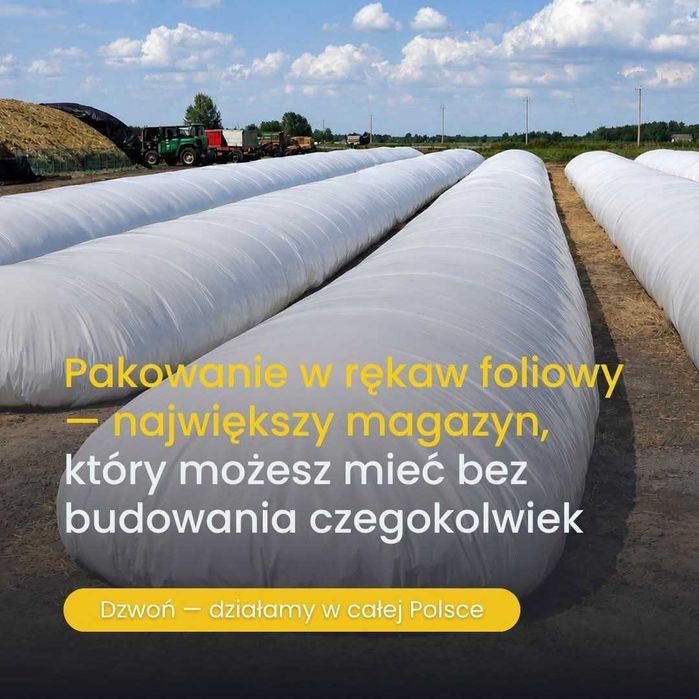 PAKOWACZKA. Pakowanie w rękaw sudowców paszowych i zbóż.
